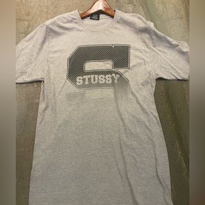Stussy T shirt gray medium 90% cotton